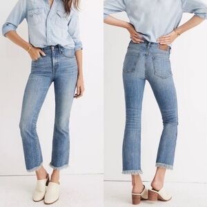 Madewell Cali Demi-Boot Jeans Frayed Hem
